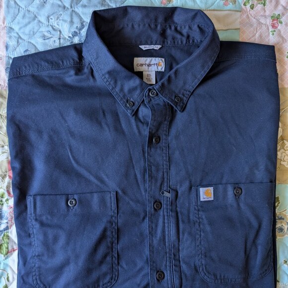Carhartt Men's Rugged Professional  Relaxed Fit 3XL Tall Short Sleeve Work Shirt - Picture 2 of 13
